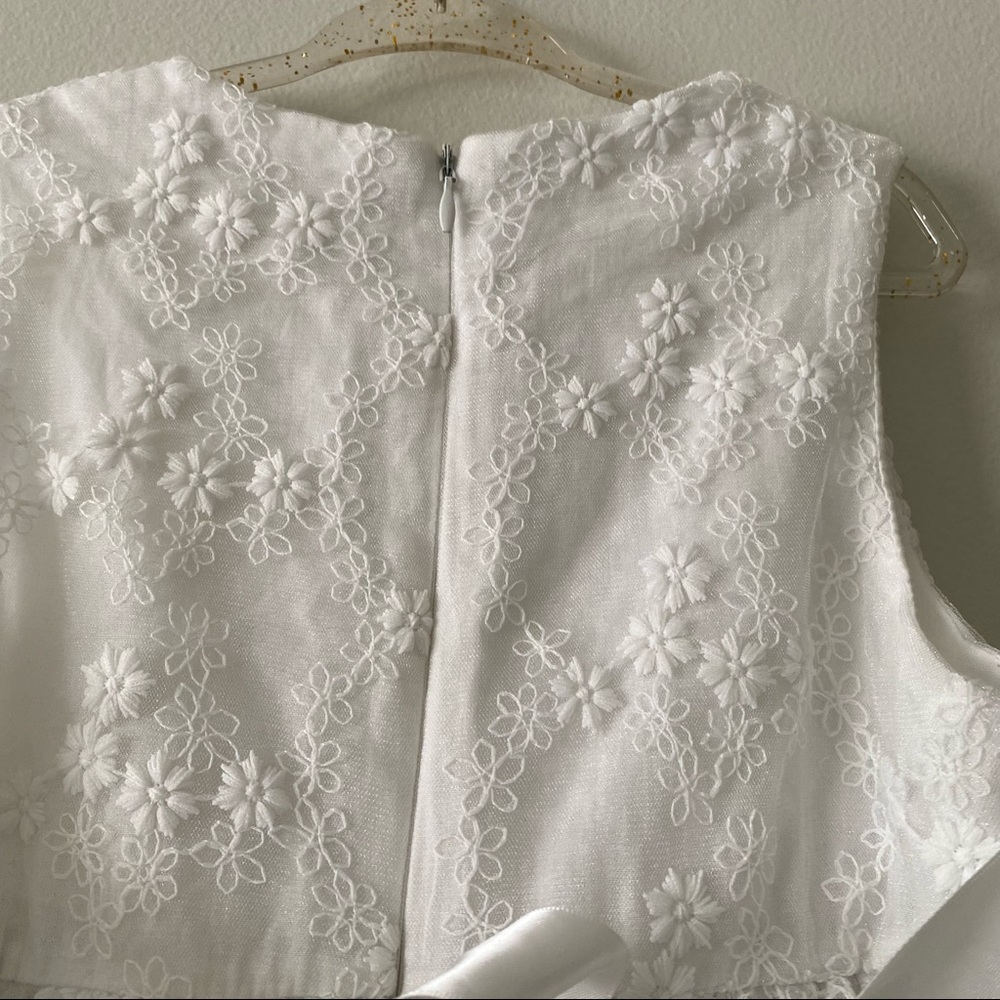 Jazz Style Size 13 Lace White Holiday Special Occasion Formal Flower Girl Dress - Picture 5 of 9